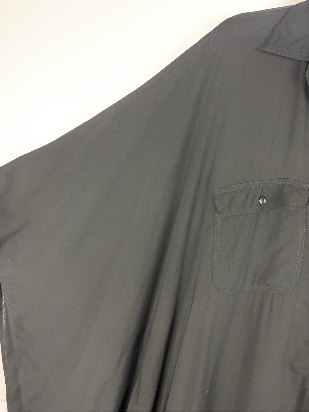 Lauren Ralph Lauren Black Oversized Batwing Dolman Shirt L/XL FLAW - Picture 7 of 16